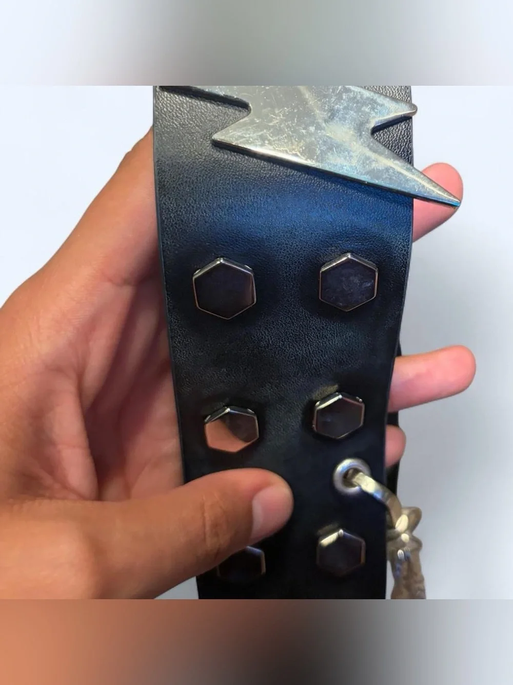 Goth Black Chain Stud Belt!